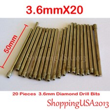 20 Pieces 3.6mm Diamond Drill Bits Set Hole Saw Cutter Glass Marble Ceramic Tile