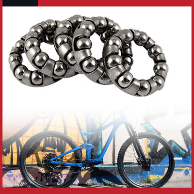 schwinn bicycle wheel bearings CustomyLife 4pcs 1/4 in x 9 Balls Crank Ball Bearing Silver Bottom Bracket Bike Axle Frame Bearing Repair for Mountain Genesis Stretch Although it may appear rusty BEARINGS Bicycle Heaven