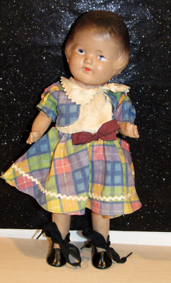 Antique 1930s Lil Sis A Toy Product Composition Doll Patsy Type Sweet Face 12''