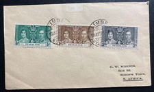 1937 Limbe Nyasaland First Day Cover To New York King George VI Coronation KGVI
