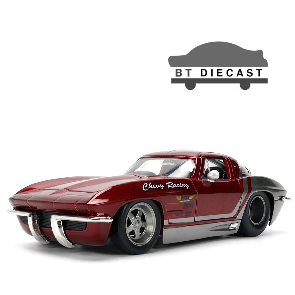 ダイヤモンドレオプラモデル JADA BIGTIME MUSCLE 1963 CHEVY CORVETTE STINGRAY 1/24 DIECAST DARK