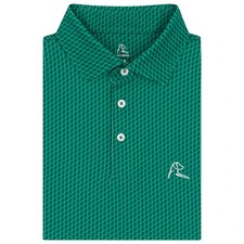 Rhoback Men's Emerald Isle Polo-Kelly Green Breathable Quick Dry Golf Shirt UPF