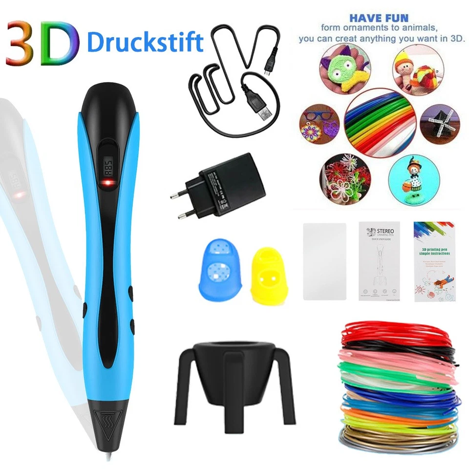 Kinder 3D Stifte Set 3D Druckstift Printing mit 12Farben 120ft PLA Filament DIY - Bild 2 von 4