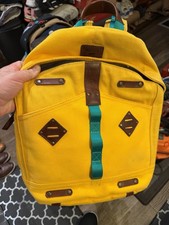 WILL LEATHER GOODS Mochila Amarillo Lona Marrón Cuero Bolso Bandolera