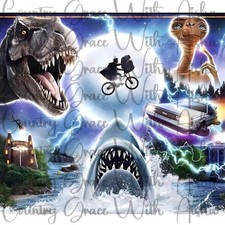 20oz Skinny Tumbler Movies Sublimation Transfer Ready To Press