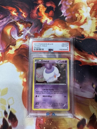 Litwick BW27 Black White Promos Holo Black Star Promo Pokemon Karte PSA 8