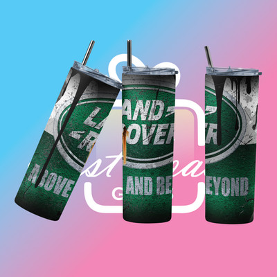 Maßgefertigter Land Rover 20 Unzen Becher Reise Kaffeebecher Strohhalm LKW Auto Enthusiasten