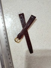 Cinturino Vintage Bulova Lady Vera Pelle Alligatore Attacco 13 mm nuovo 