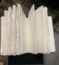 Handmade Deckle Edge Journal – Mulberry/Lokta Paper Blank Book Vintage Style