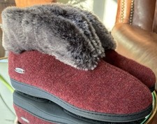 New Acorn Faux Chinchilla Booties Women's Faux Fur Slippers Shoes Size 5 / 6