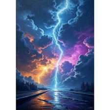 Diamond Art Kits for Adults,Colorful Lightning 5D Diamond Painting Dots Art K...