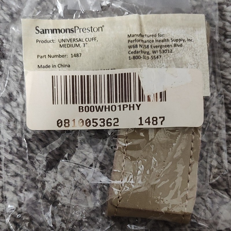 Sammons Preston Universal Cuff Medium 3" Beige MPN 1487