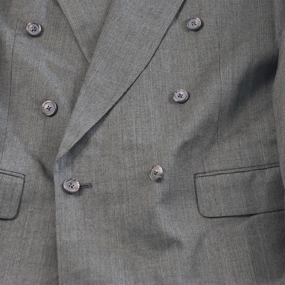 Abrigo Chaqueta Blazer De Colección EE. UU. Austin Reed 42R Cuadros Glenn 100% Lana Doble Pecho Foto 3 de 4