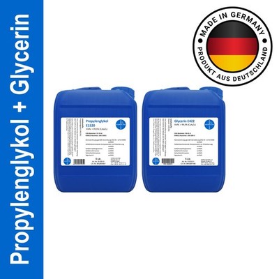 5 Liter Glycerin 99,5% plus 5 Liter Propylenglykol 99,5% HERRLAN-Qualität