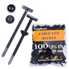 PCS Nylon Universals - Quick Release Zipper Clips Rivet, 100 Cable Tie Buckle