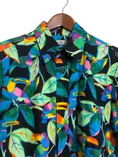 Vintage Out Island Hawaiian Toucan Shirt Size XL Multicolor