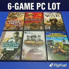 PC 6 Game Lot – Red Orchestra, Men of War, Ghost Recon AW2, Company Of Heroes