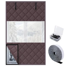 3 Layer 63 X 39 Inch Visible Winter Insulated Window Cover,Oxford Thermal Insula