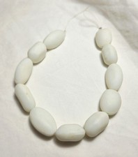 White Matte Frosted Glass Large Nugget Beads For Jewelry Making 15-20mm