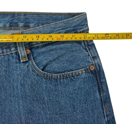 Levis 501 Original Fit Button-Fly Blue Jeans Mens W44 L32 Cotton Denim Classic. - Picture 6 of 7