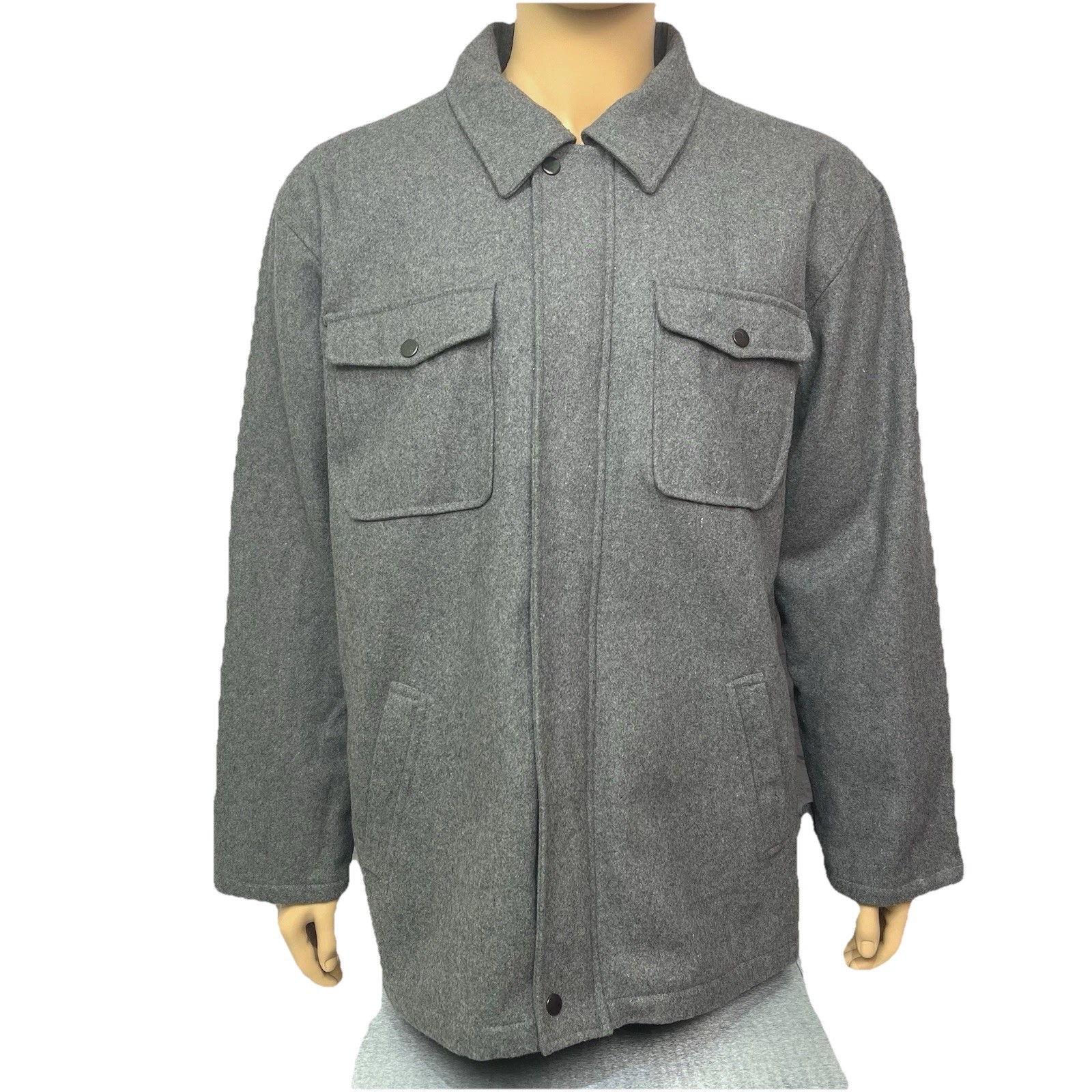 Trenders Basic Wool Blend Button Down Gray Jacket… - image 2