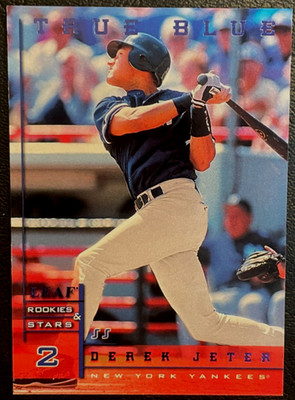 1998 Leaf Rookies and Stars True Blue #34 Derek Jeter New York Yankees /500 HOF