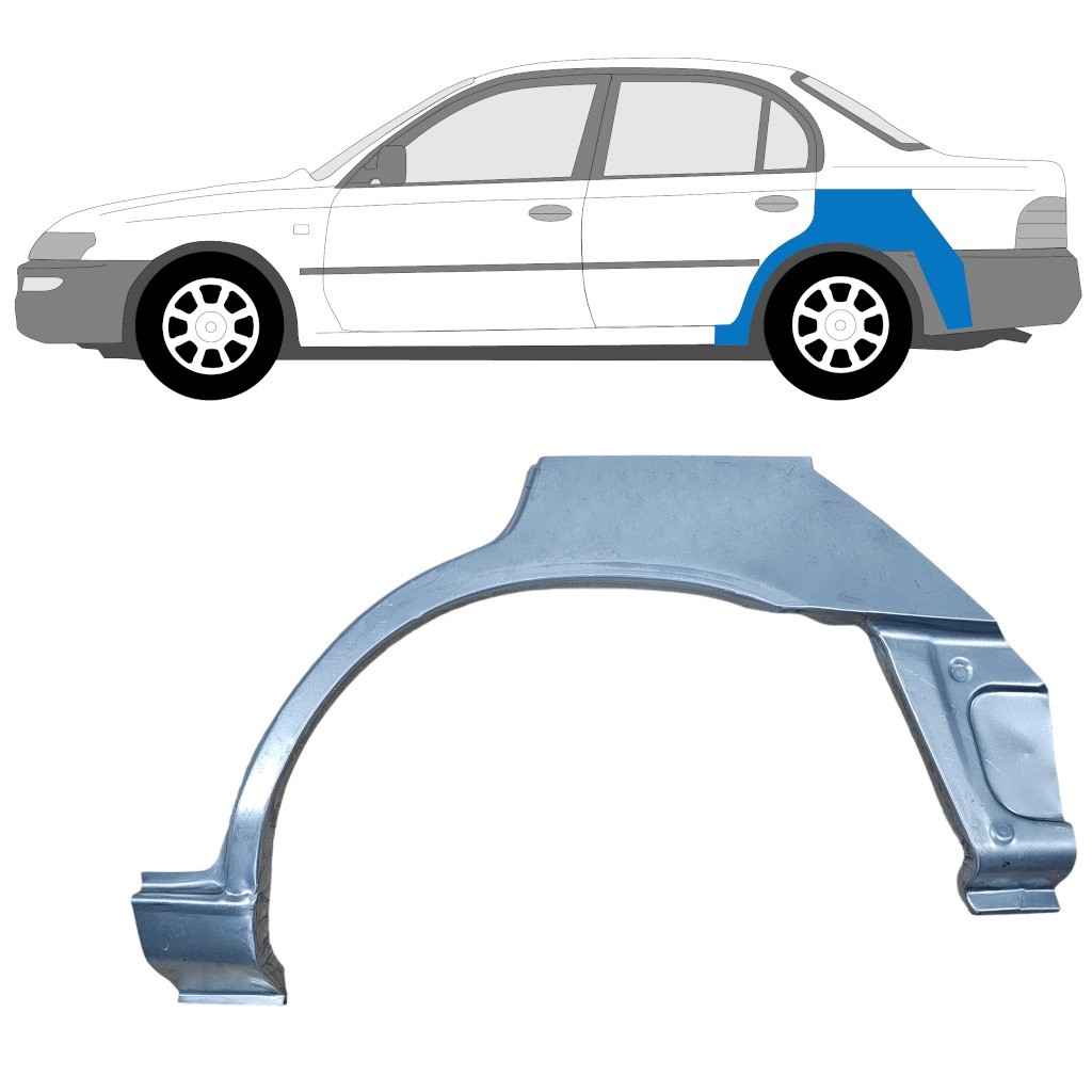 Rear wing repair panel for Toyota Corolla E10 1991-1998 / Left / SEDAN