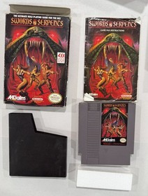Swords and Serpents - Nintendo NES - Working - Box + Foam + Game + Manual