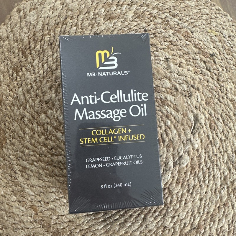 M3 Naturals Anti-Cellulite Massage Oil, Collagen+Stem Cell, 8 fl oz