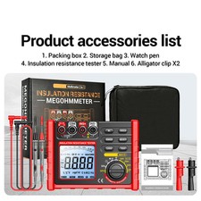 Battery Powered Insulation Resistance Tester for Electrical Equipment Testing