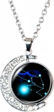 Zodiac Necklace Jewelry Birthday Gifts Astrology 12 Constellation Horoscope Sign