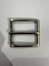 Solid Brass Satin Nickel Belt Buckle Made in Italy Fits 1.38" Belt Strap