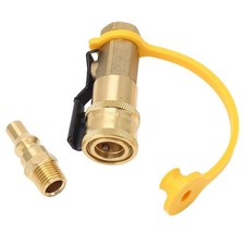 Gas Quick Connect Fitting 1/4 Inch Natural Gas Quick Release Adapter With Shut