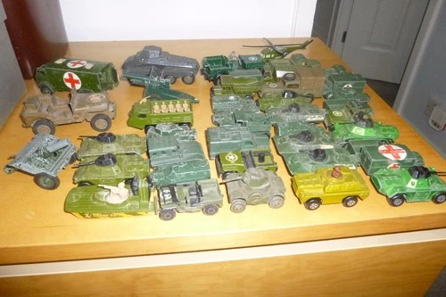 VINTAGE DIECAST MILITARY 41  VEHICLES  DINKY MATCHBOX CORGI SOLIDO BRITAINS