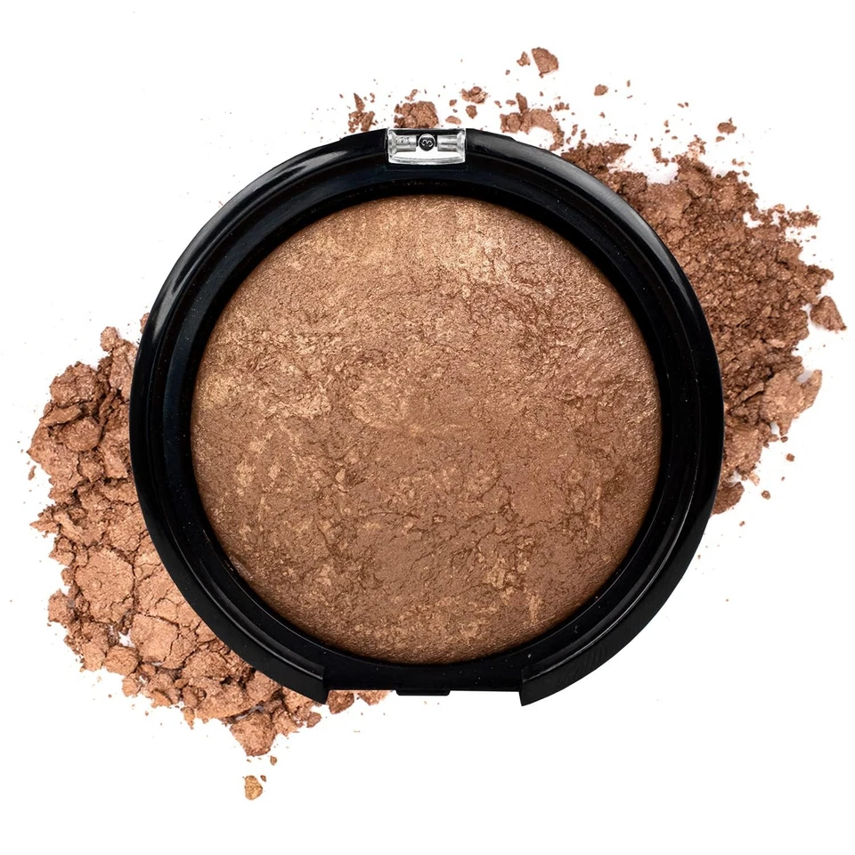 Baked Bronzer, Highly Pigmented and Easy to Blend, Shimmery Bronzed Glow, Use... - Image 3 of 4