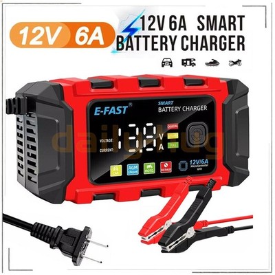 12V Smart Car Battery Charger Automatic Lifepo4 Repair Maintainer Trickle 2026
