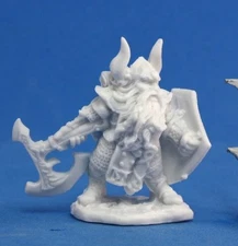 Reaper Miniatures Dain Deepaxe #77074 Bones Unpainted Plastic RPG Mini Figure
