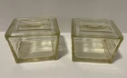 Set of 2 Depression Jeanette Glasbake Ovenware Refrigerator Dishes Yellow GUC