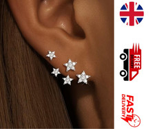 1 pair of White Star Earings, Simple Versatile Accessory for Women,
