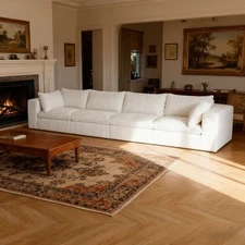 157" Sectional Couch 4-Seater Loveseat Modular Couch Cloud Sofa for Living Room