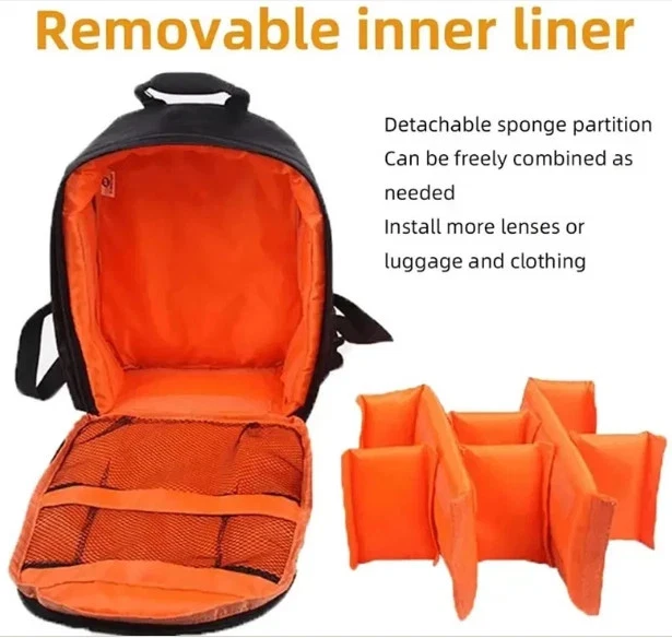 Mochila para cámara Bolso de hombro Estuche para Canon Nikon Sony DSLR Digital Impermeable Foto 3 de 4