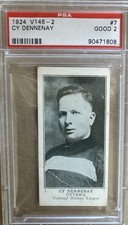 Cy Dennenay 1924 V145-2 William Paterson #7 PSA 2 Hall Of Fame Legend