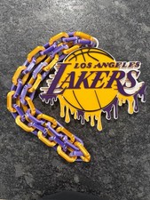 Los Angeles Lakers Necklace Yellow Purple NBA Basketball Fan Accessory