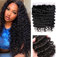 Deep Wave 13x6 Lace Frontal Closure 100 Unprocessed Brazilian Virgin Human Hair