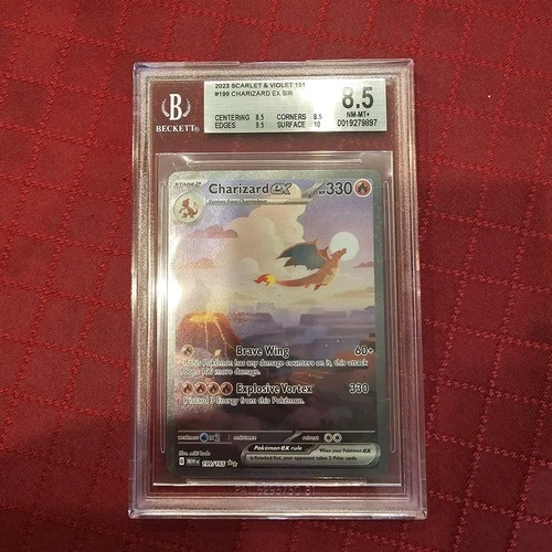 Charizard ex 199/165 SIR Scarlet & Violet 151 Beckett BGS 8.5