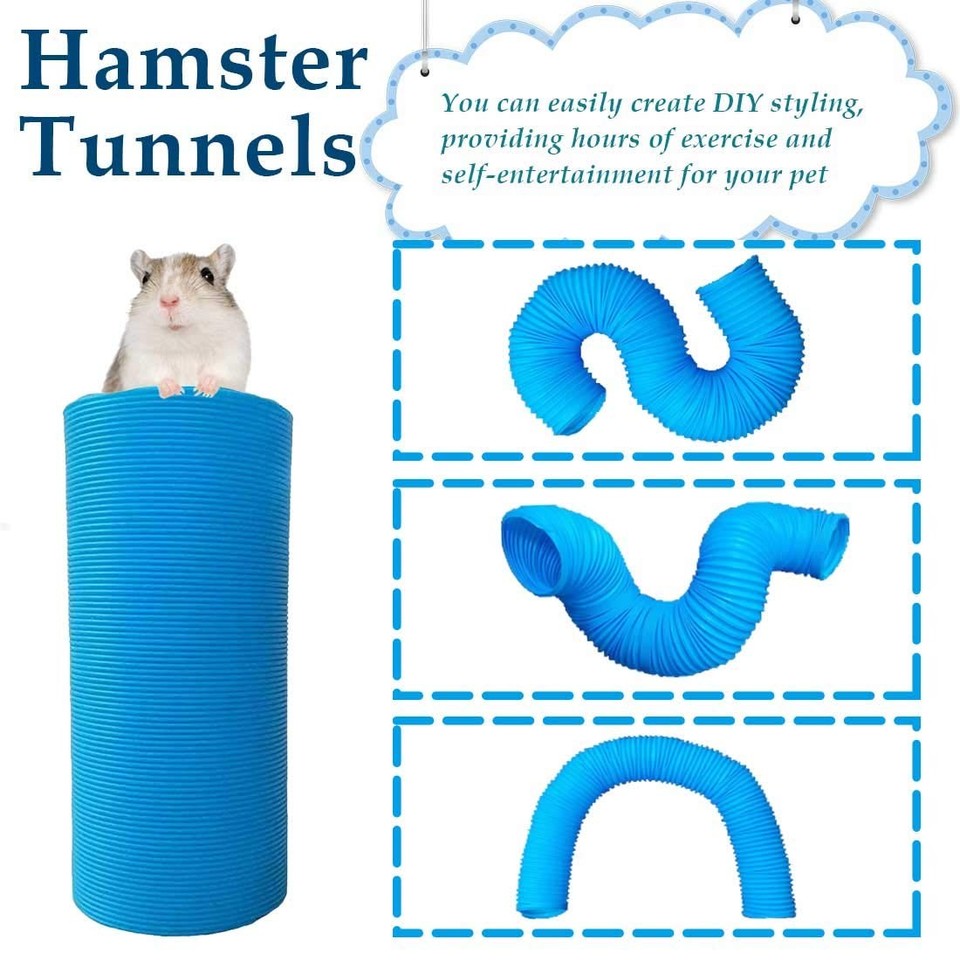 Hamster Fun Tunnels Pet Mouse Plastic Tube Toys Small Animal Foldable ...