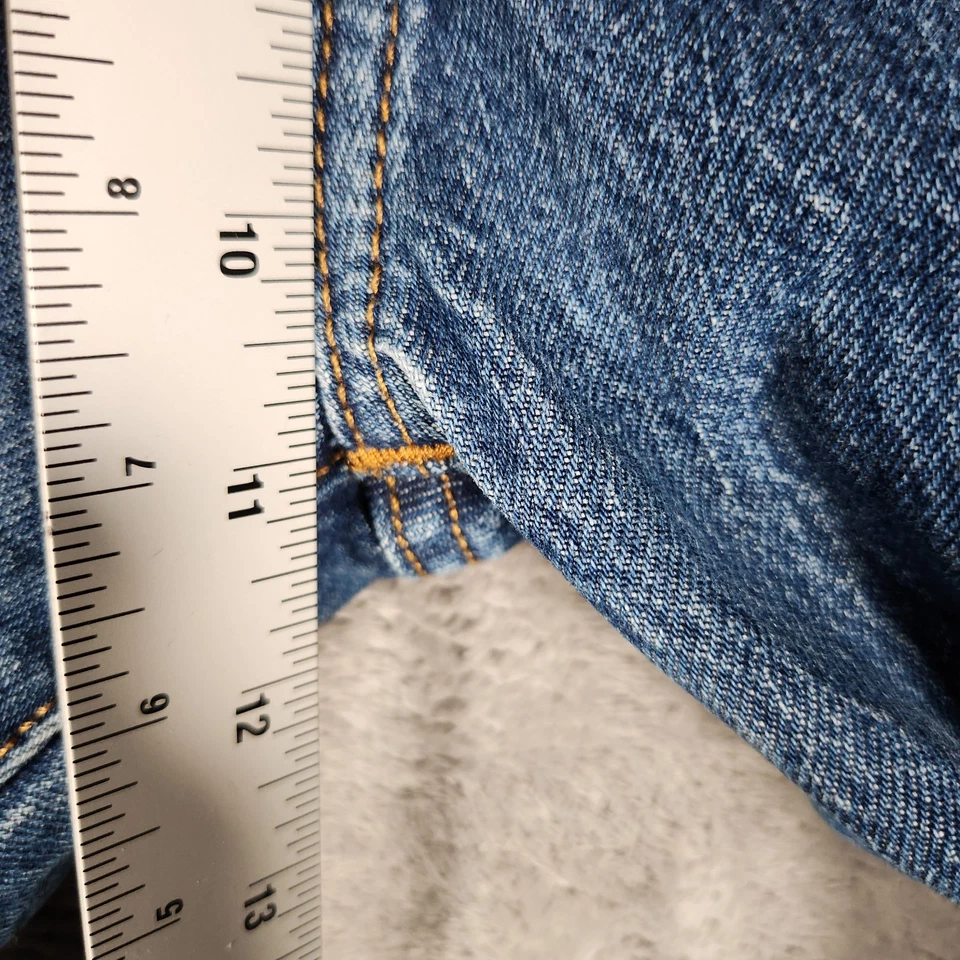 Jeans masculino Levi's 501XX 32X33 (Tag 32X34) botão azul mosca perna reta - Imagem 3 de 4