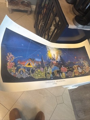 1996 Main Street Electrical Parade Farewell Season Poster Charles Boyer w/ Line