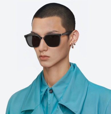 GentleMonster By Row GC12 Sunglasses Gray Frame Black Lenses | eBay