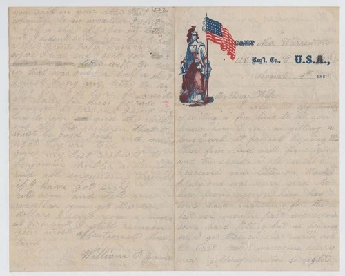 CIVIL WAR LETTER - 118th PA Infantry - Reports Fighting near Manassas Junction !